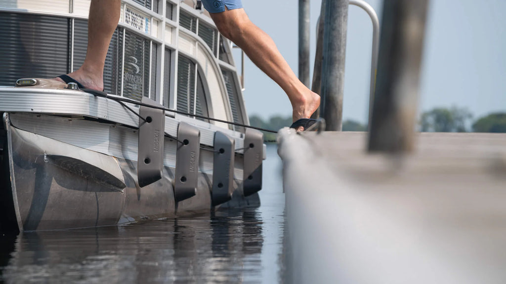 Three blue boat hotsell dock pier bumpers covers lake