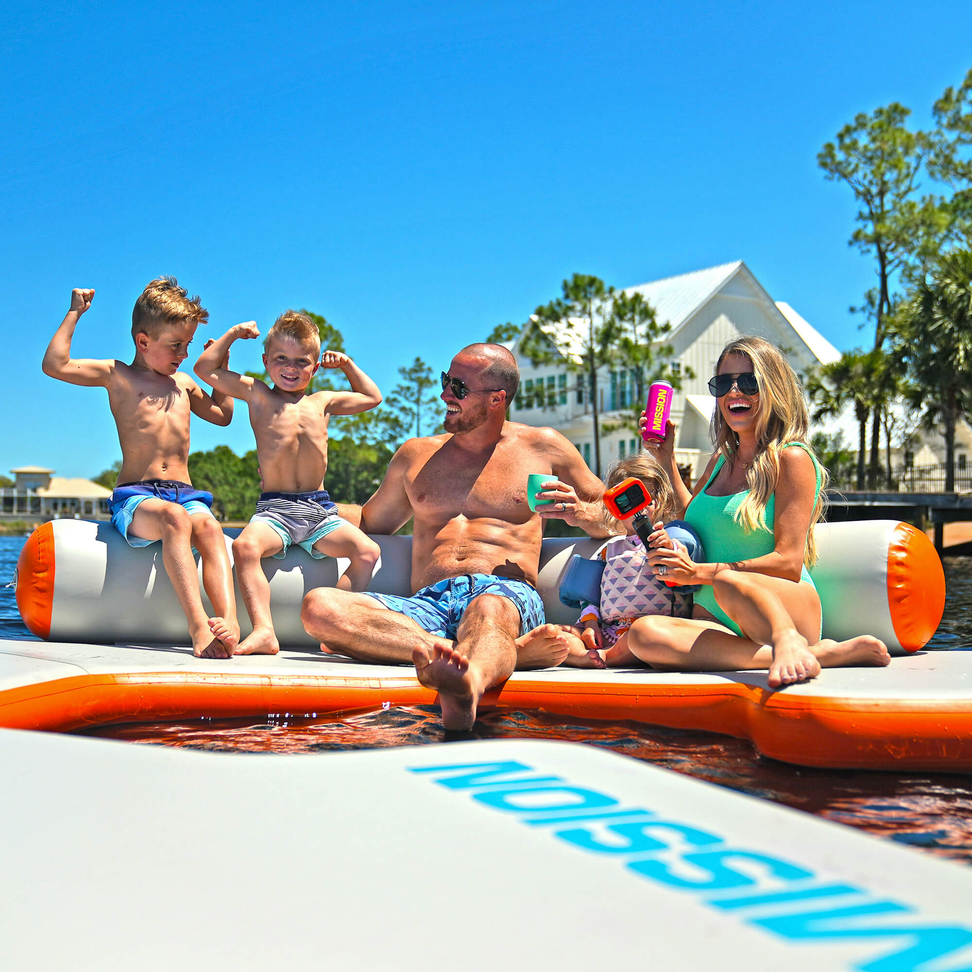 Mission Reef Inflatable Water Mat - 11.5' x 13' Hex